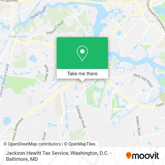 Jackson Hewitt Tax Service map