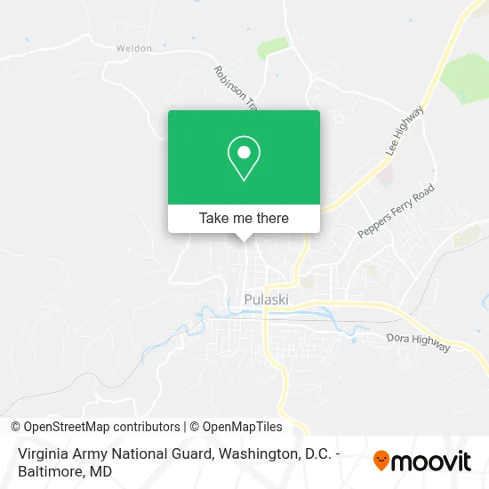 Virginia Army National Guard map