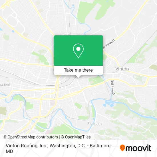 Vinton Roofing, Inc. map