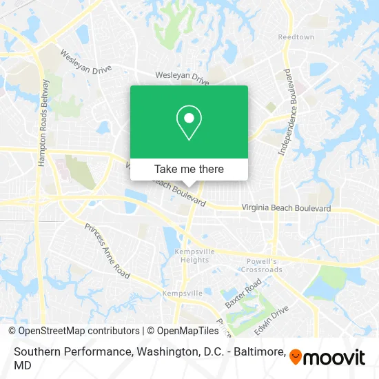 Southern Performance map