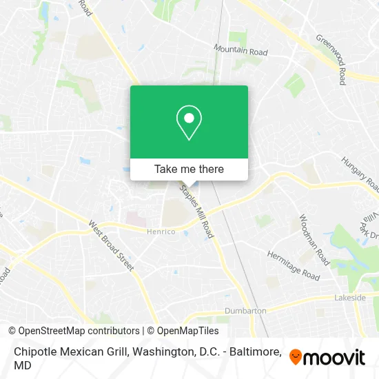 Chipotle Mexican Grill map