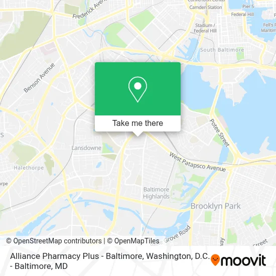 Alliance Pharmacy Plus - Baltimore map