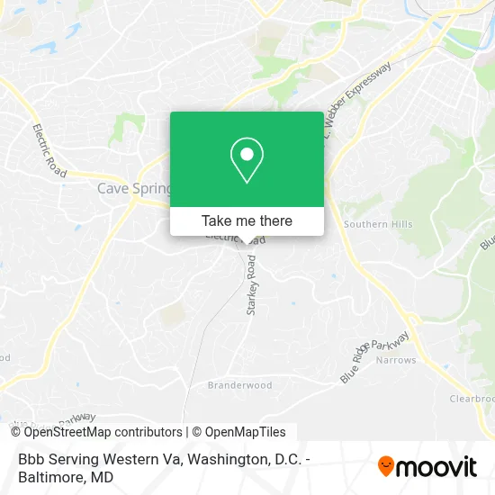 Bbb Serving Western Va map
