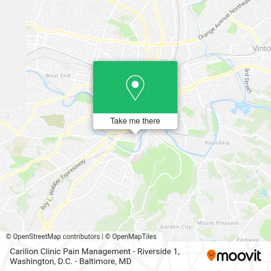 Carilion Clinic Pain Management - Riverside 1 map