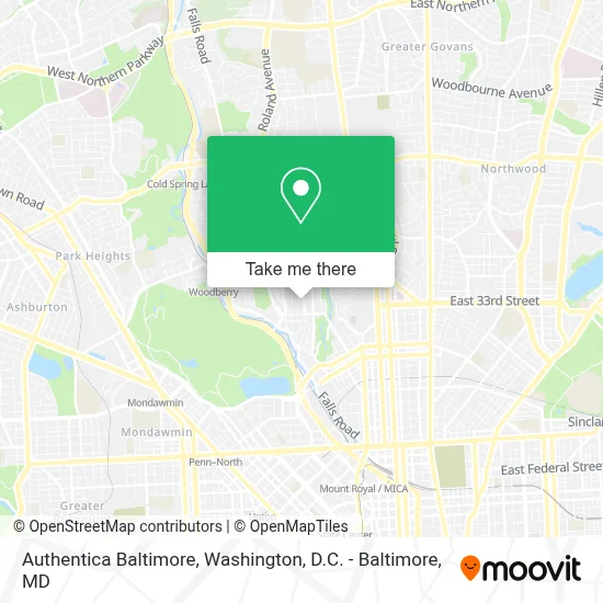 Authentica Baltimore map