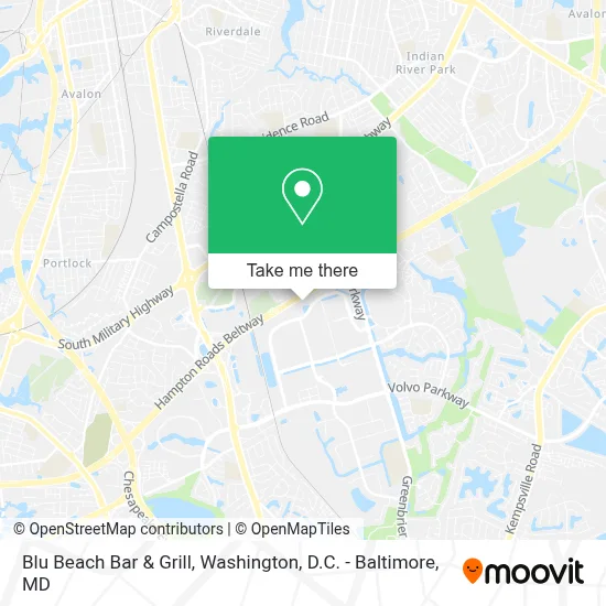 Blu Beach Bar & Grill map