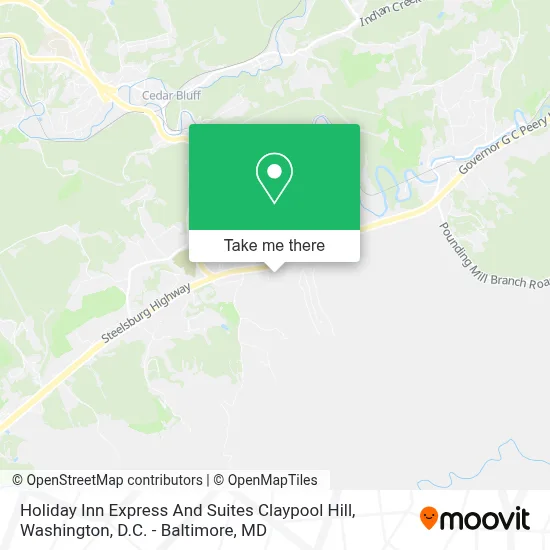 Holiday Inn Express And Suites Claypool Hill map