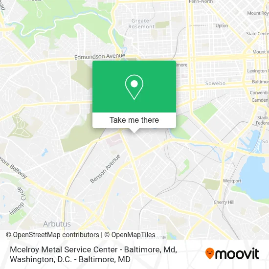Mcelroy Metal Service Center - Baltimore, Md map