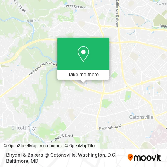 Biryani & Bakers @ Catonsville map
