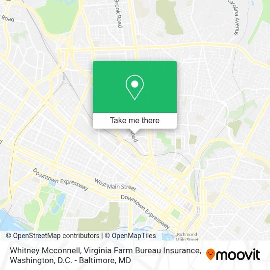 Whitney Mcconnell, Virginia Farm Bureau Insurance map