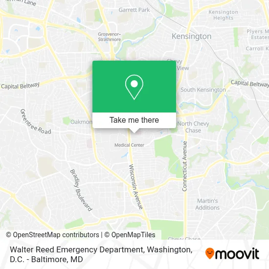 Walter Reed Emergency Department map