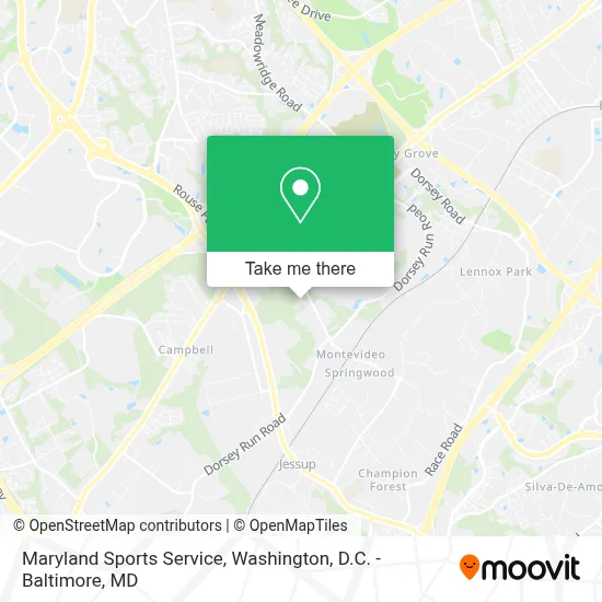 Maryland Sports Service map