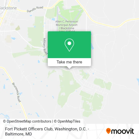 Fort Pickett Officers Club map