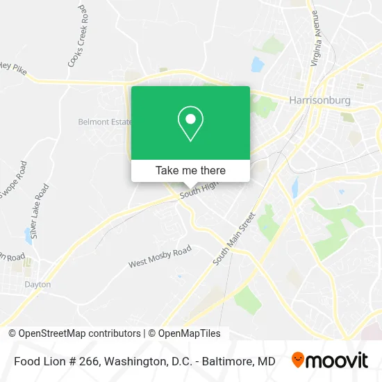 Food Lion # 266 map