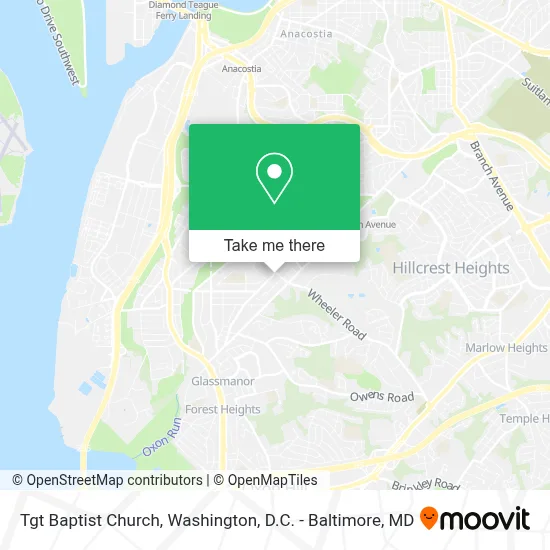 Tgt Baptist Church map