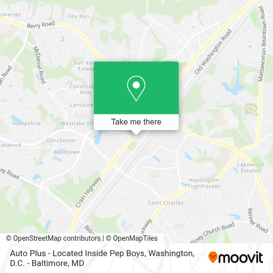 Auto Plus - Located Inside Pep Boys map