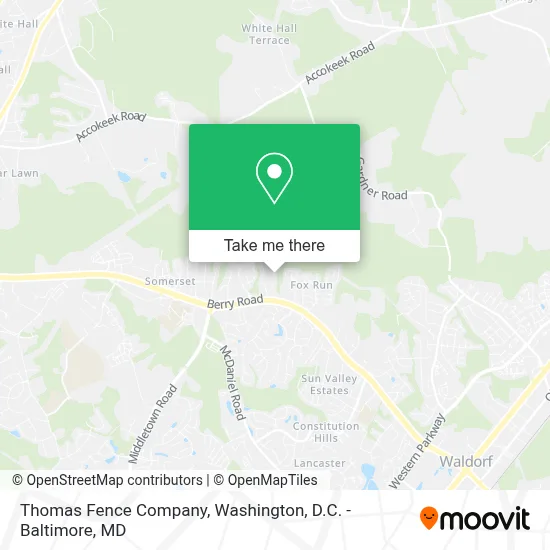 Thomas Fence Company map