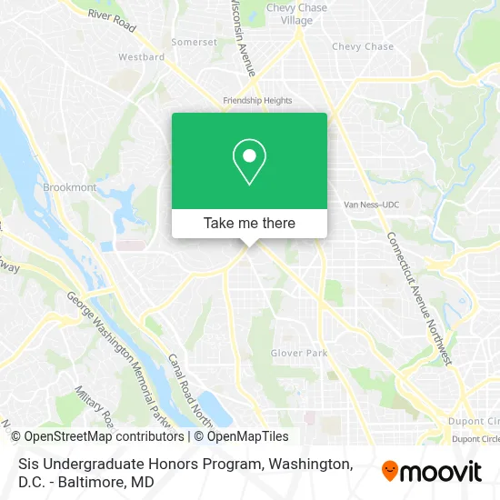 Sis Undergraduate Honors Program map