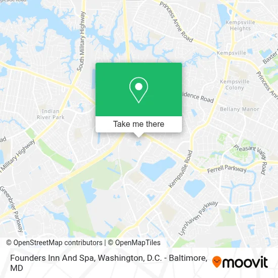 Founders Inn And Spa map