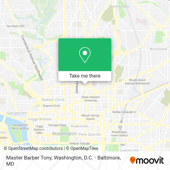 Master Barber Tony map