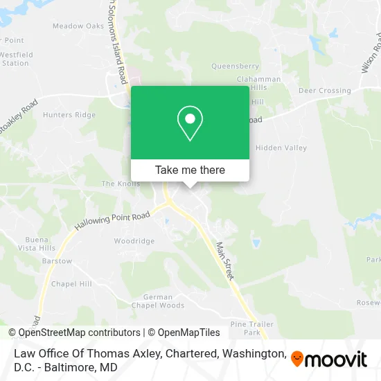 Law Office Of Thomas Axley, Chartered map