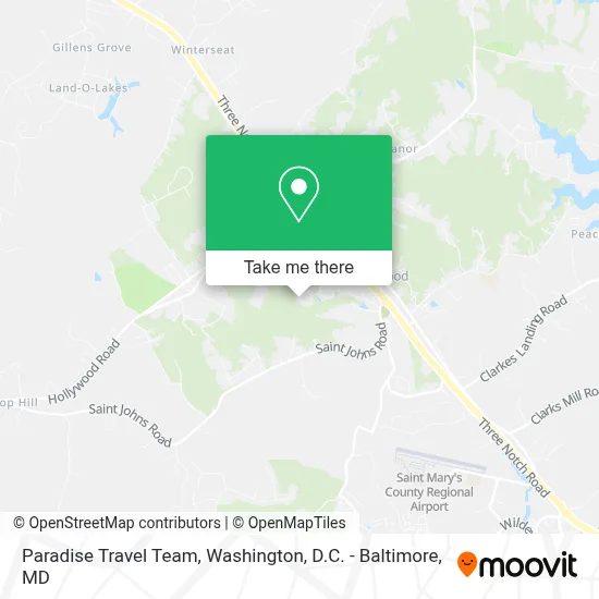 Paradise Travel Team map