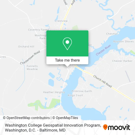 Washington College Geospatial Innovation Program map