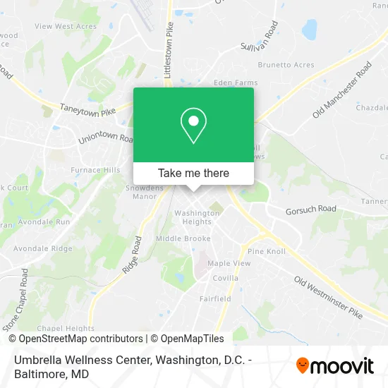 Umbrella Wellness Center map