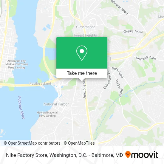 Nike Factory Store map