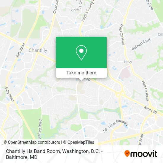 Chantilly Hs Band Room map
