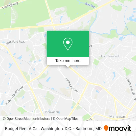 Budget Rent A Car map