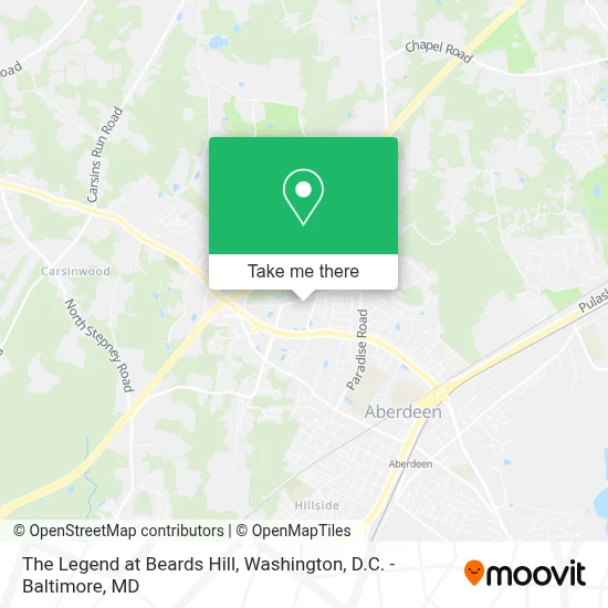 The Legend at Beards Hill map