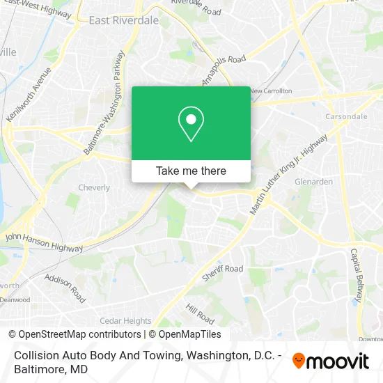 Collision Auto Body And Towing map