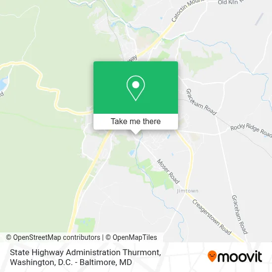 State Highway Administration Thurmont map