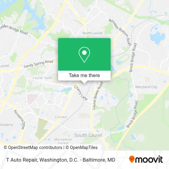 T Auto Repair map