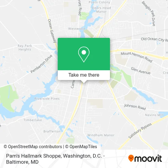 Pam's Hallmark Shoppe map