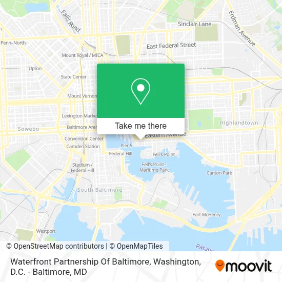 Waterfront Partnership Of Baltimore map