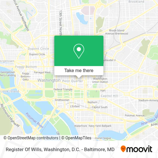 Register Of Wills map