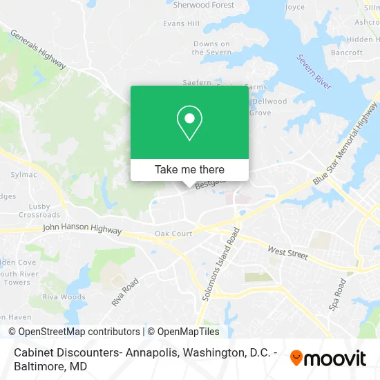 Cabinet Discounters- Annapolis map