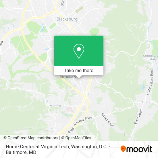 Hume Center at Virginia Tech map