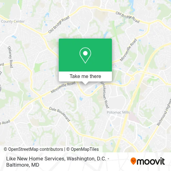 Like New Home Services map
