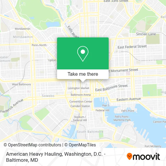American Heavy Hauling map
