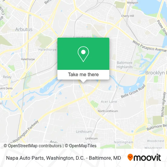 Napa Auto Parts map