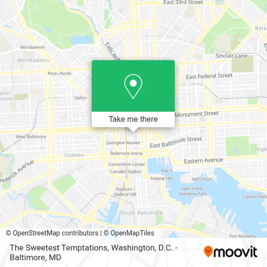 The Sweetest Temptations map
