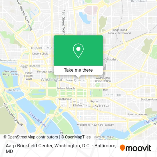 Aarp Brickfield Center map
