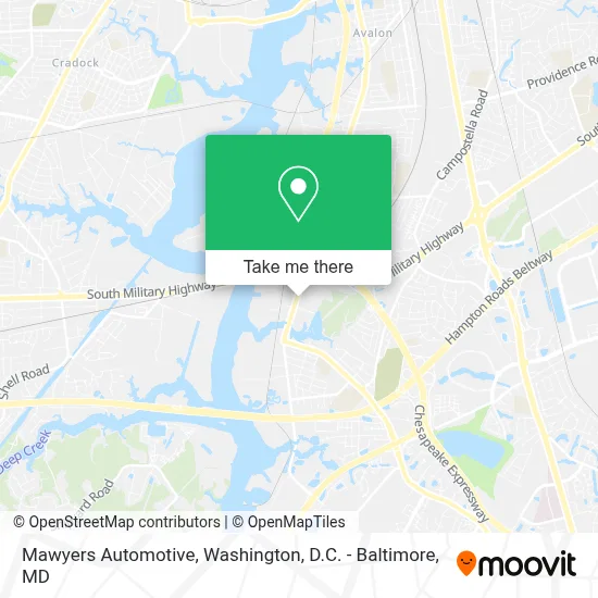 Mawyers Automotive map