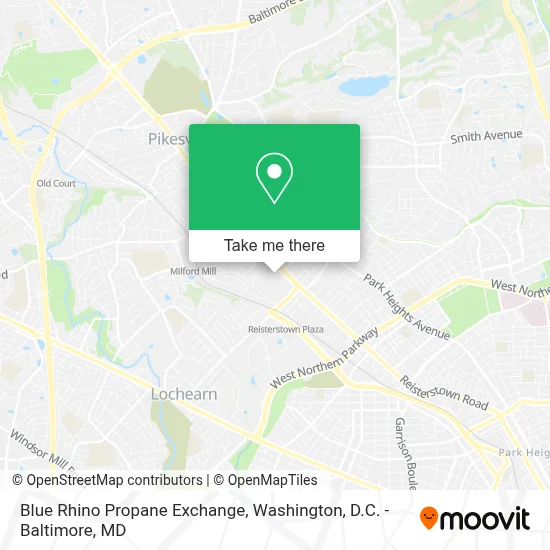 Blue Rhino Propane Exchange map