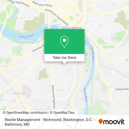 Waste Management - Richmond map
