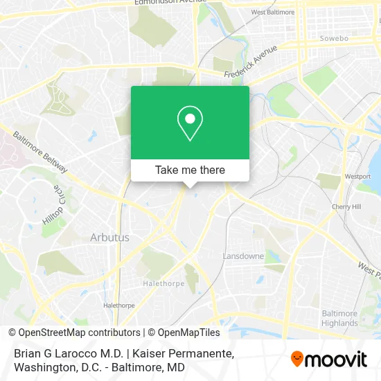 Brian G Larocco M.D. | Kaiser Permanente map