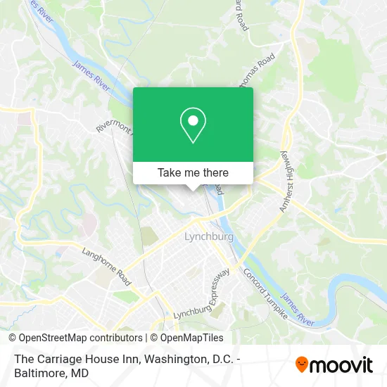 The Carriage House Inn map